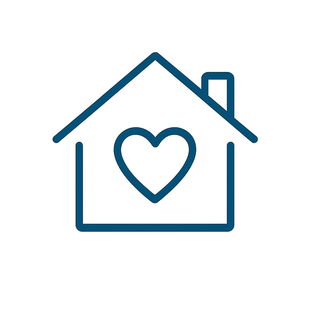 Home with a heart symbol